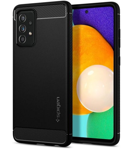 Кейс Spigen, Rugged Armor, за Samsung A525/A526 Galaxy A52/A52S 4G/5G, Черен Matt