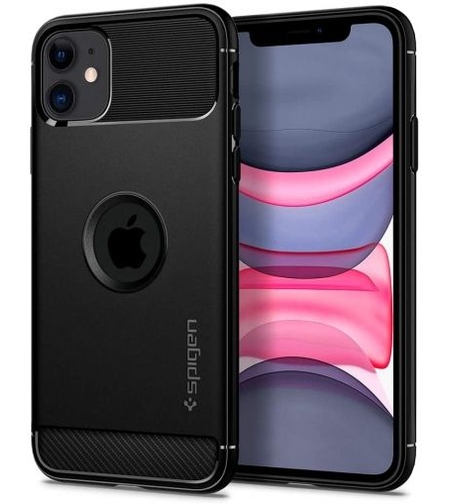 Кейс Spigen, Rugged Armor, за Iphone 11, Черен Matt