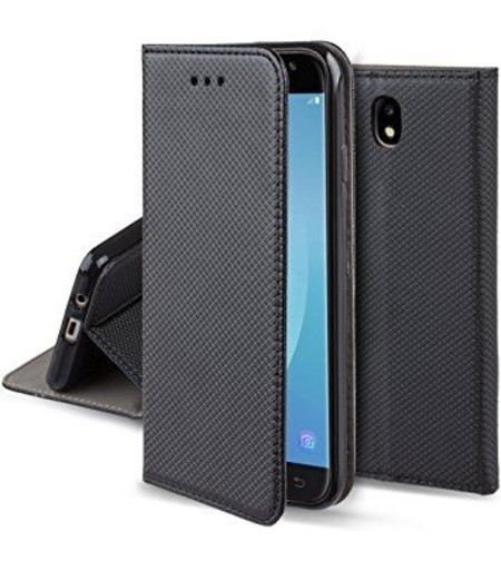 Кожен калъф Flip Book Smart за Samsung J330 Galaxy J3 (2017), Черен
