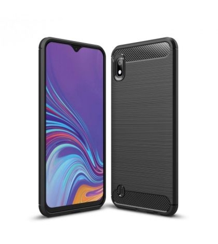 Anti Shock гръб Carbon за Samsung A105 Galaxy A10, Черен