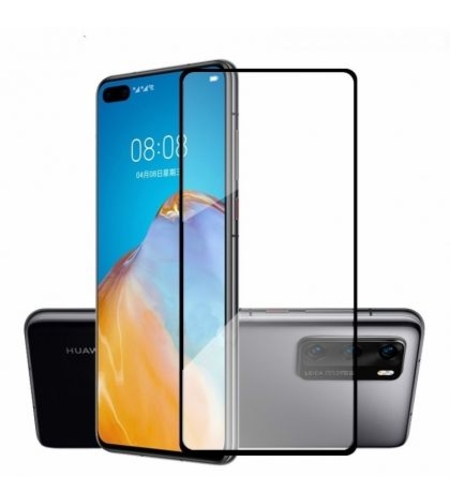 9D Стъклен протектор Smart Glass Gorilla Full Cover за Huawei P40, Черен