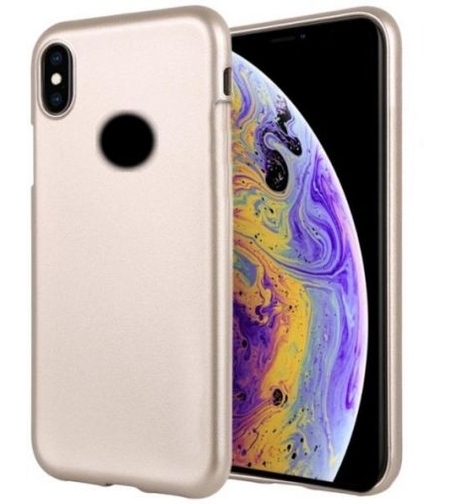 Луксозен силиконов гръб Jelly Mercury Goospery за IPhone XS MAX, Златен