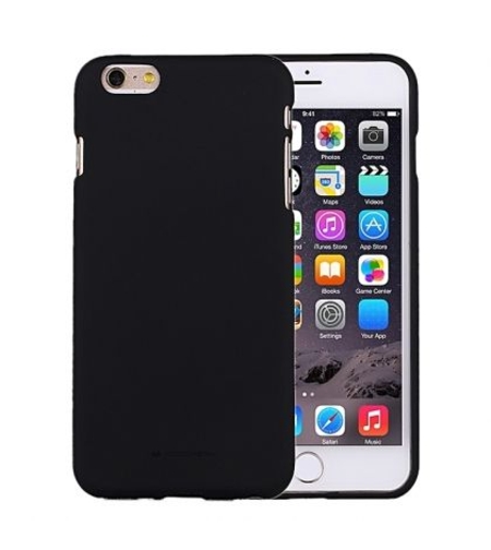 Луксозен гръб Mercury Goospery Soft Feeling за IPhone 7/8 Plus, Черен