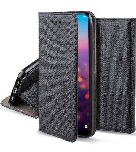 Кожен калъф Flip Book Smart за Huawei P20 Pro/Plus, Черен