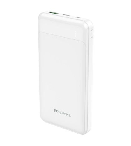 Преносима батерия Borofone, 10 000mAh BJ19 Incredible, USB+Type C, PD 20W, QC3.0 18W, Бяла