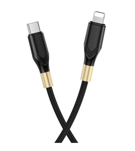 Кабел Borofone, BX92 Advantage, Type C-Lightning, 3A PD 20W, Бързозареждащ, 1m., Черен