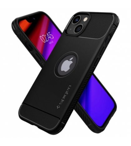 Кейс Spigen, Rugged Armor, за Iphone 13 (ACS03518) , Черен Matt