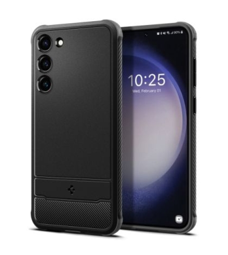 Кейс Spigen, Rugged Armor, за Samsung Galaxy S23 Plus (ACS05665), Черен Matt