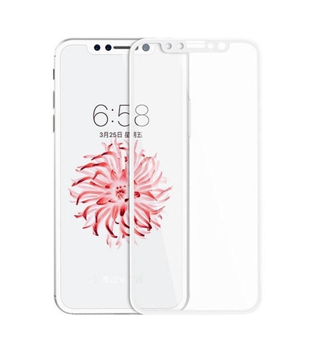 5D Стъклен протектор, Full Cover Premium за IPhone X/XS (5,8''), Бял