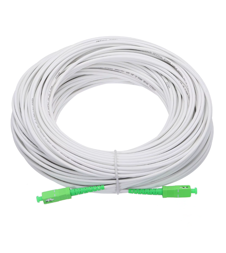 Fiber Optic Patch Cord SC/APC-SC/APC SM, Simplex 30m, TPU, бял