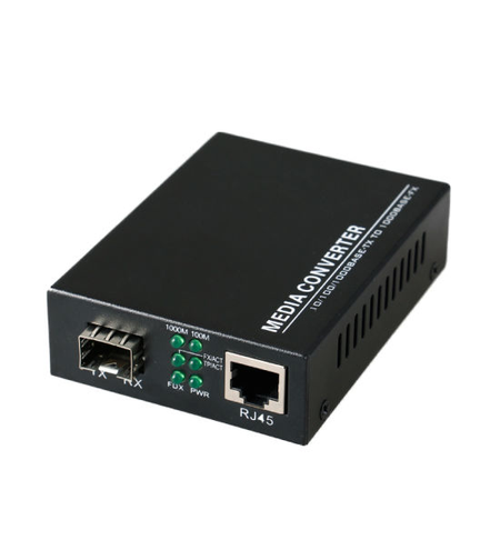 Медия конвертор 10/100/1000M с SFP слот SM