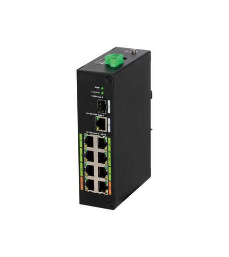 8 портов ePoe мрежов комутатор L2 + 1xSFP - DAHUA LR2110-8ET-120