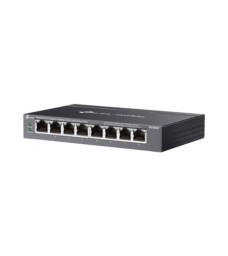 8-Port Gigabit Unmanaged Desktop Switch with 8-Port PoE+ Omada by TP-Link DS108GP