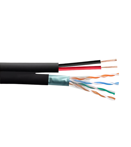Кабел FTP Cat.5E CU 24AWG+2x0.50 mm CU