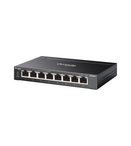 8-Port Gigabit Easy Managed Switch with 8-Port PoE+ Omada by TP-Link ES208GP
