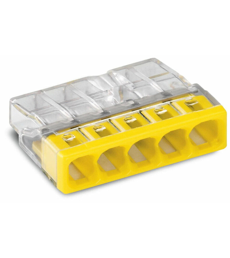 Бърза връзка Compact, за твърд проводник от 0,5 до 2,5 mm² - 5-ца - Wago Compact 2273-205