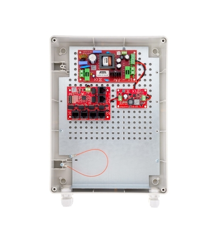 Комплект суич 5 PoE ports, 1 UpLink port и захранване с UPS функция 12V / 7Ah - ATTE Power IPUPS-5-11-XL2