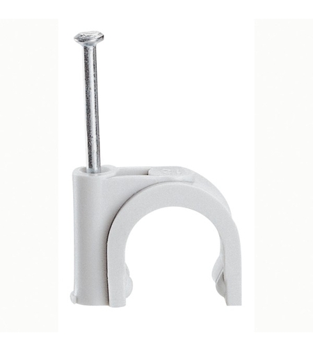 Скоба за кабел, Ф 9mm, с пирон - Legrand Fixfor 31528