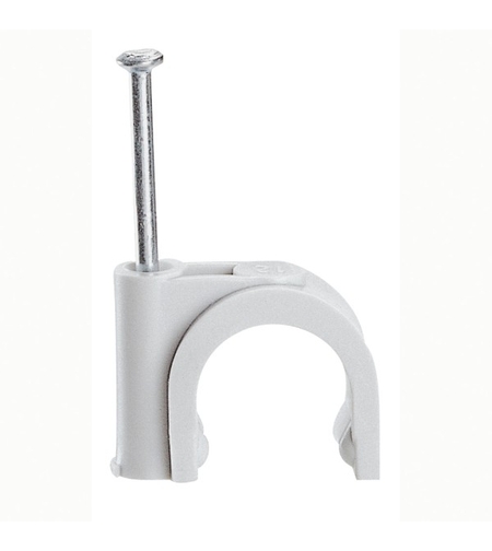 Скоба за кабел, Ф 7mm, с пирон - Legrand Fixfor 31526