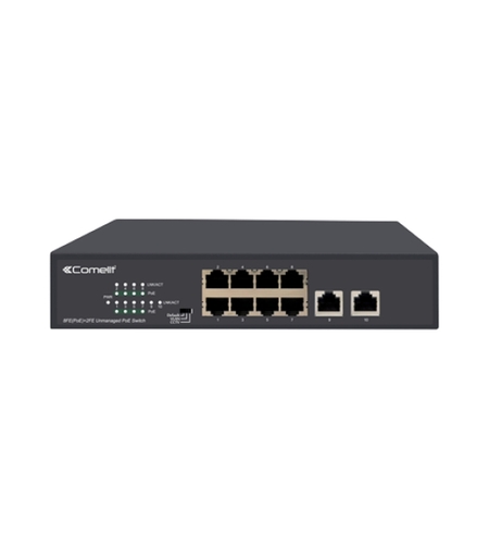 PoE мрежов суич, 8 порта + 2 uplink (10/100 Mbps) - Comelit IPSWP08N100A