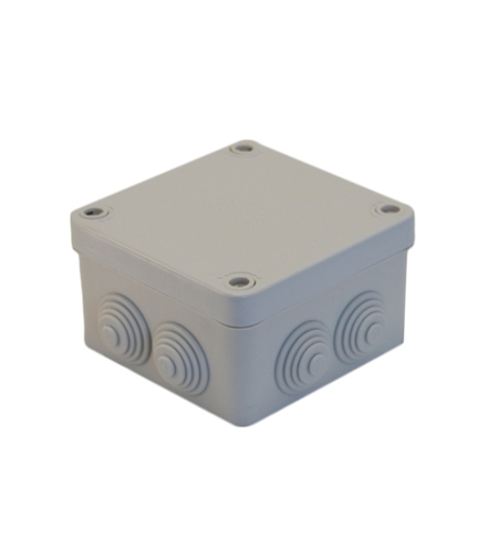 Разклонителна кутия открит монтаж 105x105 x50mm IP55 Сив капак с пластмасови винтове - Courbi Watertight CR32-21009-100