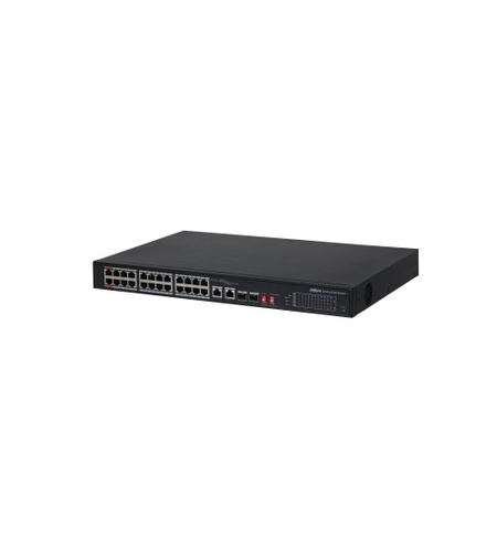 24 портов PoE мрежов комутатор + 2xSF - DAHUA PFS3226-24ET-240