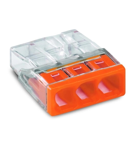 Бърза връзка Compact, за твърд проводник от 0,5 до 2,5 mm² - 3-ка - Wago Compact 2273-203