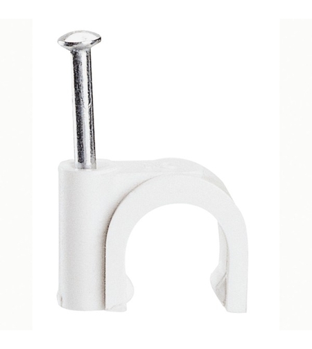 Скоба за кабел, Ф 7mm, с пирон - 100 бр. - Legrand Fixfor 31556