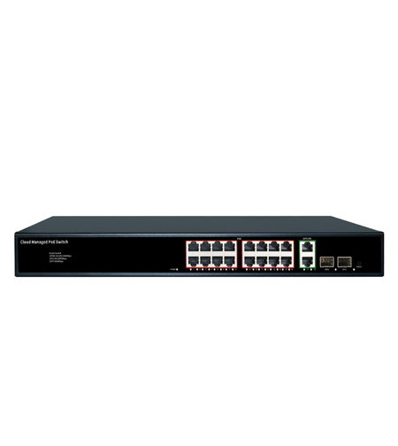 16 Port Gigabit Cloud-managed POE Суич ConnectOn (2 uplink +2 SFP)