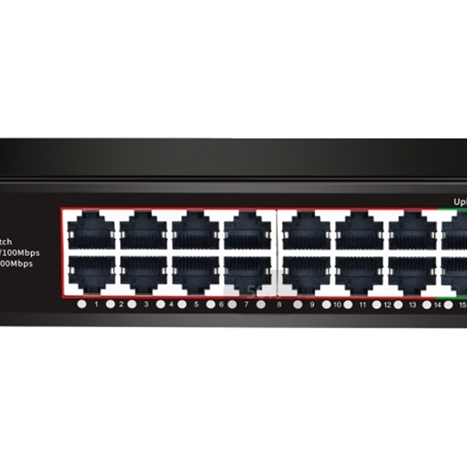PoE Суич 10/100, 14 ports + 2 Uplink x 100Mbit, 3.2Gbps IEEE802.3af/at, 200W, 250m