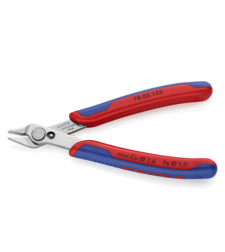 Клещи резачки Knipex Super-Knips, неръждаема стомана, 125mm, с отваряща пружина