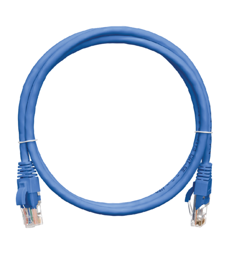 Пач кабел UTP Cat5e CCA - 0.5м, син