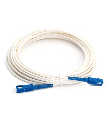 Fiber Optic Patch Cord SC/UPC-SC/UPC SM, Simplex 30m, TPU, бял