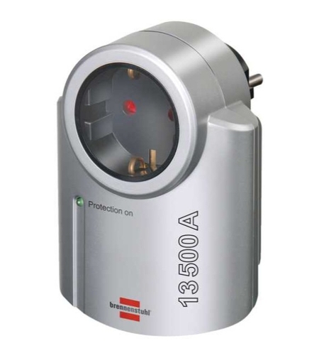 Адаптер за контакт 1x 2P+E 13.500A със защита от пренапрежение Алуминий - Brennenstuhl Primera-line BS1506950