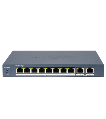 PoE Switch HikVision DS-3E0310P-E/M(B) неуправляем 8-портов
