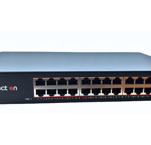 Суич Connect On 24-port 10/100Mbps, неуправляем, Rackmount