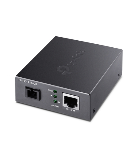 Медиен конвертор, 10/100 Mbps WDM 20км, SC конектор, Сингъл мод - Omada by TP-Link FC111A-20