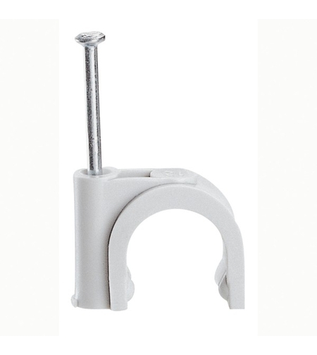 Скоба за кабел, Ф 12mm, с пирон - Legrand Fixfor 31530