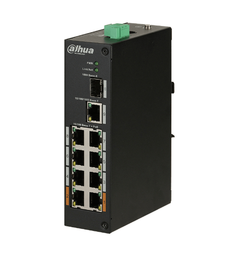 10 портов PoE мрежов комутатор 8xPOE +1xUPLINK + 1xSFP - DAHUA PFS3110-8ET-96-V2
