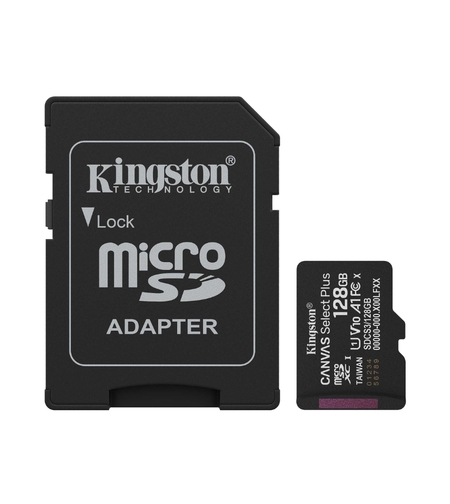 Micro SD карта 128GB Canvas Select Plus Gen3 150MB/s - Kingston SDCS3/128GB