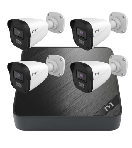 TVT комплект 4 bullet камери и NVR