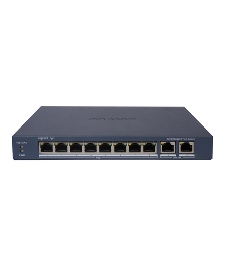 PoE Суич HikVison DS-3E1510P-EIV2 8+2 Gigabit 110W Smart Управляем
