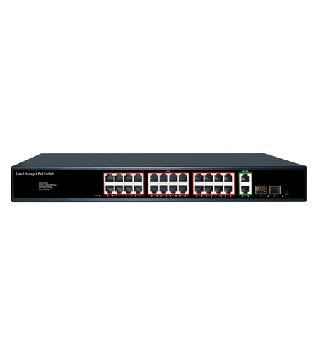 24 Port Gigabit Cloud-managed POE Суич ConnectOn (2 uplink +2 SFP)