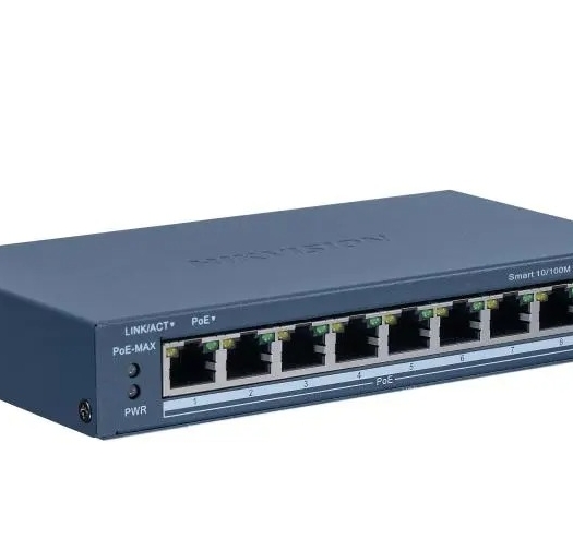 PoE Суич HikVision DS-3E1309P-EI/M, 8x100Mbps PoE +1xGigabit network RJ45 UP