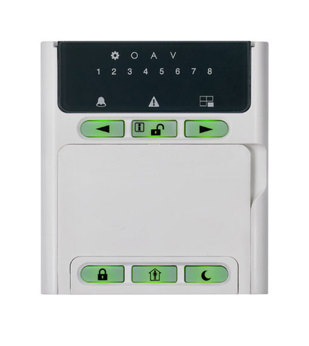 Клавиатура 1 група 8 зони - Teletek Electronics Eclipse LED 8