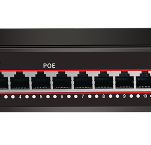 PoE Суич 10/100, 10 ports + 2 Uplink x 100Mbit, 2.4Gbps IEEE802.3af/at, 150W, 250m