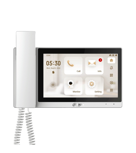 Домофонен монитор със слушалка бял - DAHUA VTH5421EW-H
