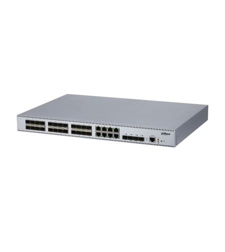 24 портов оптичен мрежов комутатор Base-X + 4x Base-T 1/10GBps + 8 x Ethernet L2+ управляем - DAHUA PFS5936-24GF8GT4XF