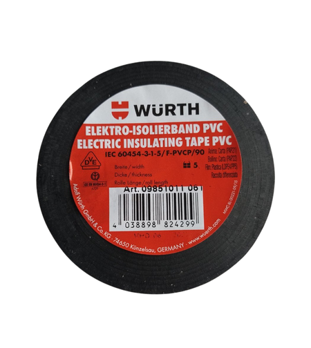 Изолационна лента Wurth 25м/30mm/0.15mm, черна