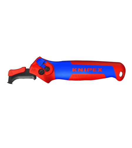 Нож за сваляне на кабелна изолация, с водач и тресчотка, Knipex 1650145 SB